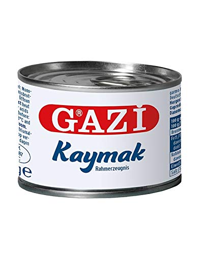Gazi Kaymak Rahmerzeugnis - 24x 155g Dose - Rahmprodukt Schichtsahne 23% Fett i.Tr. aus 100% Kuhmilch wärmebehandelt vegetarisch Gazi Kaymak Rahmerzeugnis - 24x 155g Dose - Rahmprodukt Schichtsahne 23% Fett i.Tr. aus 100% Kuhmilch wärmebehandelt vegetarisch von Gazi