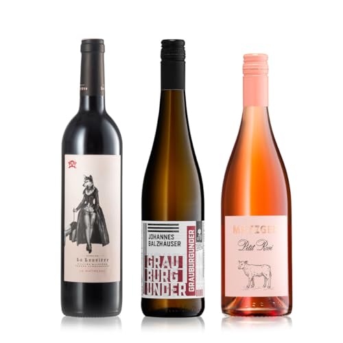 GEILE WEINE Weinpaket JEDEMSCHMECKER (3 x 0,75l) Weißwein, Rosé und Rotwein die jedem schmecken im Probierpaket von GEILE WEINE