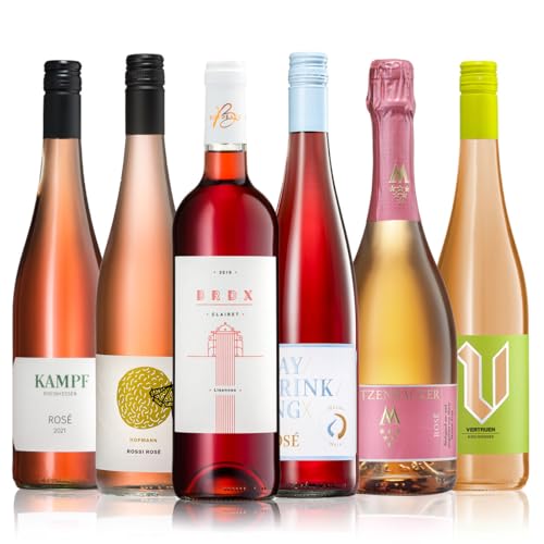 GEILE WEINE Weinpaket ROSE (6 x 0,75) Roséwein trocken im Probierpaket von Qualitätswinzern aus Deutschland & Italien von GEILE WEINE