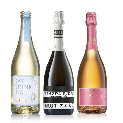 GEILE WEINE Weinpaket Sekt & Secco | 3 x 0,75l Kleines Probierpaket mit Prickelndem von Winzern aus Deutschland GEILE WEINE Weinpaket Sekt & Secco | 3 x 0,75l Kleines Probierpaket mit Prickelndem von Winzern aus Deutschland von GEILE WEINE