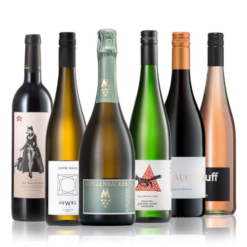 GEILE WEINE Weinpaket WEIN FÜR SIE (6 x 0,75l) Weißwein, Rotwein, Rosé und Prickelndes für Frauen von GEILE WEINE