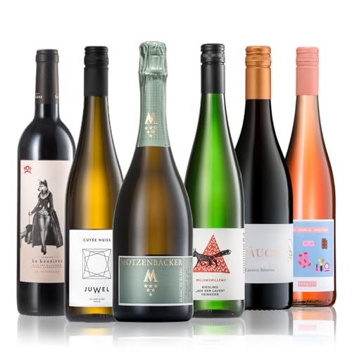 GEILE WEINE Weinpaket WEIN FÜR SIE (6 x 0,75l) Weißwein, Rotwein, Rosé und Prickelndes für Frauen von GEILE WEINE