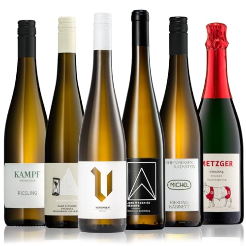 GEILE WEINE Weinpaket RIESLING (6 x 0,75l) Deutscher Weißwein von Winzern aus Rheingau, Pfalz, Nahe, Saar & Rheinhessen von GEILE WEINE