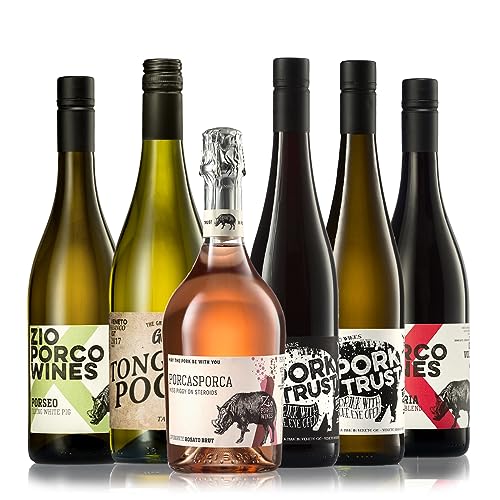 GEILE WEINE Weinpaket Gipsy Paket (6 x 0,75l) Probierpaket mit Rot- & Weißwein sowie einem rosa Prickler aus Italien von GEILE WEINE