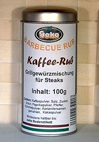 "GEKO" Kaffee-Rub - 100g BBQ Rub Grillgewürzmischung für Steaks von Geko