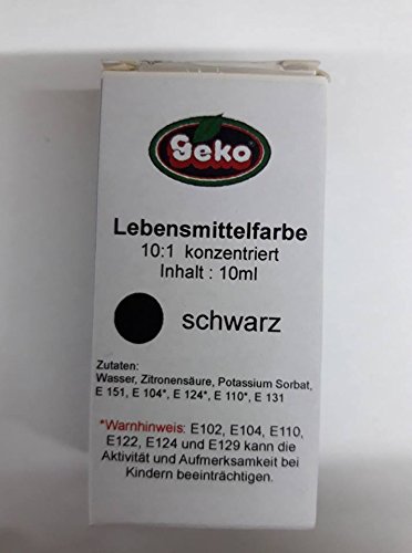 GEKO-Lebensmittelfarbe, flüssig 10ml (Schwarz) von Geko