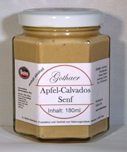 Original Gothaer Apfel-Calvados-Senf im Sechseckglas a´180ml Original Gothaer Apfel-Calvados-Senf im Sechseckglas a´180ml von Geko