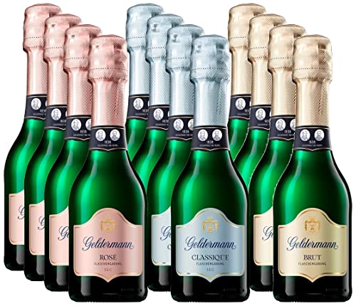 Geldermann Flaschengärung Set – Rosé, Brut, Classique (12 x 0,2l) (12 * 0,2l) von Geldermann