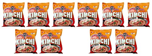 Nongshim Kimchi Ramyun 120g (10 Stück) - Instant Korean Style Traditional Spicy Noodle - Excellent for Snacking, Stir-Frying, Or As A Quick Side Dish von Gemeric