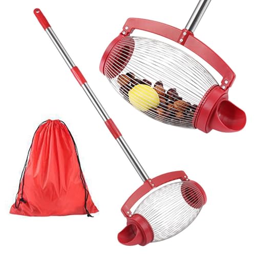 1 Set Nusssammler – oberer Eichelpflücker, obere Walze des Walnusspflückers | Verstellbarer Kugelpflücker mit langem Griff, rollender Nuss-Ernter, seitliche Öffnung, Dump-Pekannuss-Picker-Oberteil für 1 Set Nusssammler – oberer Eichelpflücker, obere Walze des Walnusspflückers | Verstellbarer Kugelpflücker mit langem Griff, rollender Nuss-Ernter, seitliche Öffnung, Dump-Pekannuss-Picker-Oberteil für von Generic