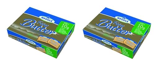 2x Meggle Feine Butter, 82% Fett, 100 Einzelportionen à 10 g - 1 kg Karton 2x Meggle Feine Butter, 82% Fett, 100 Einzelportionen à 10 g - 1 kg Karton von Generic