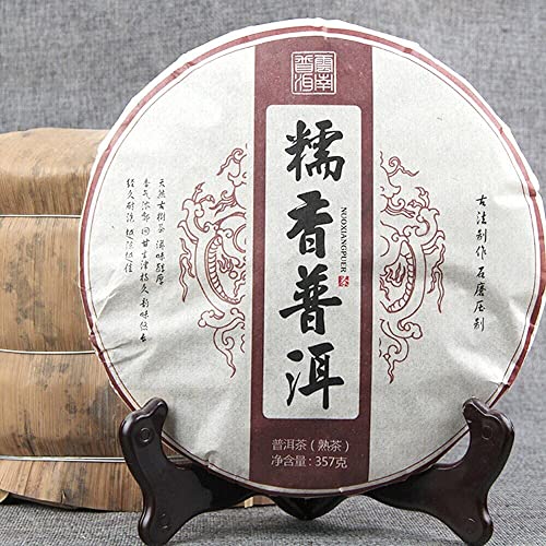 357g Duft nach Klebreis Reifer Pu'er Tee China Original Puerh Tee Guter Tee Natürlicher Bio Puerh -Tee Grünes Essen ohne Zusatzstoffe Pu'er Tee von Generic