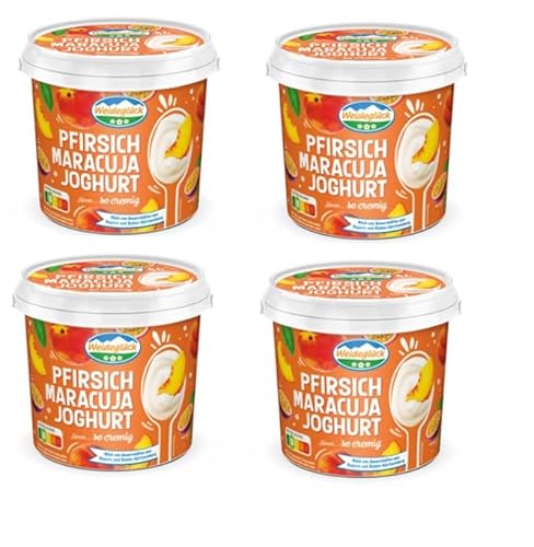 4xFruchtjoghurt mild Pfirsich-Maracuja - 1 kg Becher von Generic