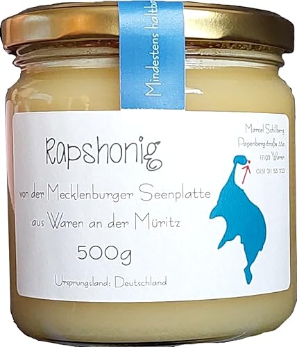 500g deutscher Honig von der Mecklenburger Seenplatte aus Waren an der Müritz (Rapshonig) von Generic