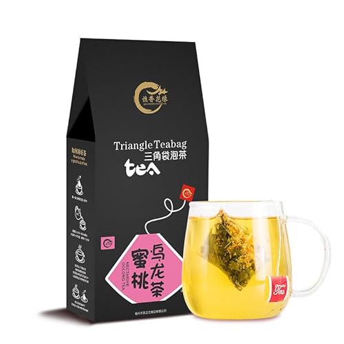 50g Obst Tee und Kräutertee China Original Dufttee Guter Tee Natürlicher Bio-Blumentee Grünes Essen ohne Zusatzstoffe Fruchtee (Pfirsich-Oolong-Tee) von Generic
