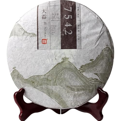 7542 Pu'er Teekuchen Menghai Dayi Chinesisch Yunnan Puerh Pu-erh 2014 357g Rohes Puer von Generic