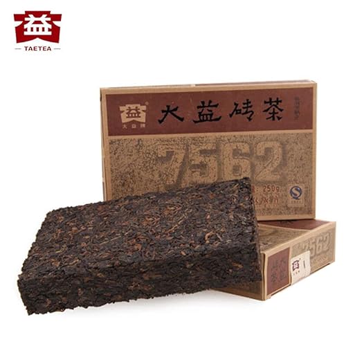 7562 YunnanMenghai Dayi Pu-erh Tee Ziegel Uralter Baum Reifer Puer Tee Ziegel 250g von Generic