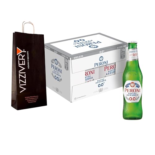 BIRRA PERONI - Peroni Bier – Karton mit 24 Flaschen Peroni-Bier 0,0% alkoholfrei – Mit Vizzivery-Umschlag - 24 Glasflaschen 33 cl BIRRA PERONI - Peroni Bier – Karton mit 24 Flaschen Peroni-Bier 0,0% alkoholfrei – Mit Vizzivery-Umschlag - 24 Glasflaschen 33 cl von Generic