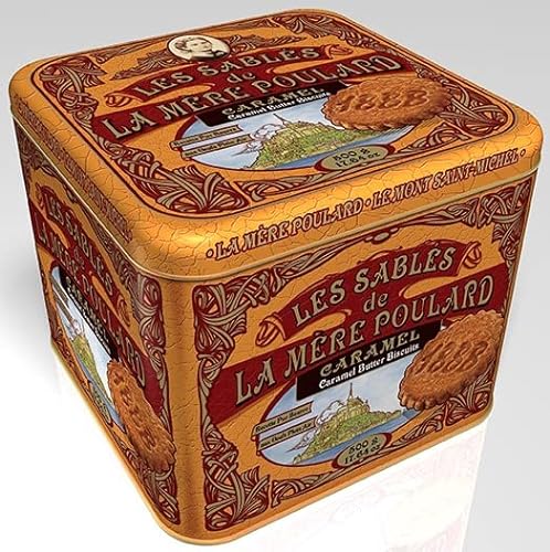 BISCUITERIE LA MERE POULARD / La bloße Poularde - Reine gesalzene Karamell Butterkekse - Dose französische Butterkekse - 1 x 500 Gr von Generic