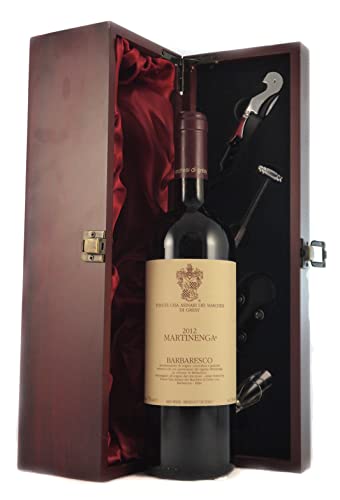 Barbaresco 2012 Tenute Cisa Asinari dei Marchesi di Gresy Martinenga (Red wine) in einer mit Seide ausgestatetten Geschenkbox, da zu 4 Weinaccessoires, 1 x 750ml von Generic