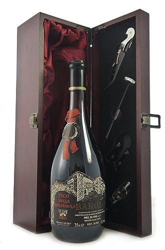 Barolo 1975 Pico Della Mirandola (Red wine) in einer mit Seide ausgestatetten Geschenkbox, da zu 4 Weinaccessoires, 1 x 750ml von Generic