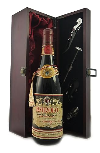 Barolo Calisano Riserva Speciale 1965 Luigi Calissano (Red wine) in einer mit Seide ausgestatetten Geschenkbox, da zu 4 Weinaccessoires, 1 x 750ml von Generic