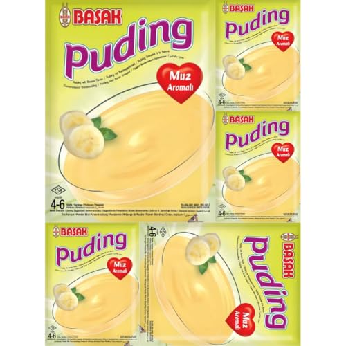 Başak Bananen-Puding Bananenpudding Milchdessert 130 Gramm x 5 Packungen Başak Bananen-Puding Bananenpudding Milchdessert 130 Gramm x 5 Packungen von Generic