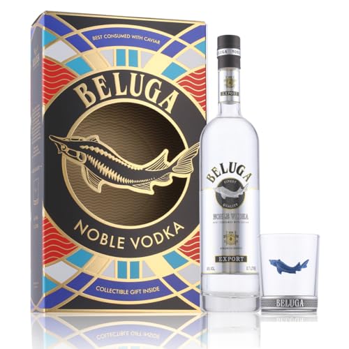 Beluga Noble Vodka 40% Vol. 0,7l in Geschenkbox mit Glas | Premium Vodka aus Montenegro von Generic