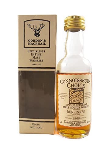 Benrinnes Distillery Malt Whisky Miniature (5cl) 1968 Connoisseurs Choice (Original box) in einer Geschenkbox, da zu 3 Weinaccessoires, 1 x 50ml von Generic