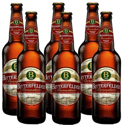 Bierpaket aus Deutschland Bitterfelder Bernstein (6 Flaschen 0,5L Mehrweg inkl.Pfand) von Generic