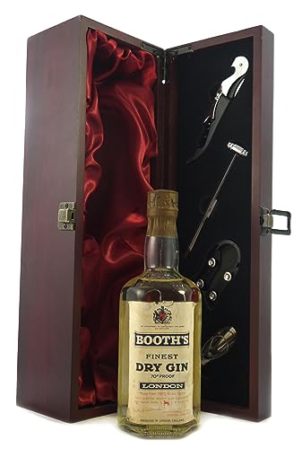 Booths Finest London Gin 1961 (Half bottle) in einer mit Seide ausgestatetten Geschenkbox, da zu 4 Weinaccessoires, 1 x 375ml von Generic