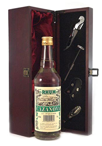 Cazanova Rhum 1990's bottling in einer mit Seide ausgestatetten Geschenkbox, da zu 4 Weinaccessoires, 1 x 700ml von Generic