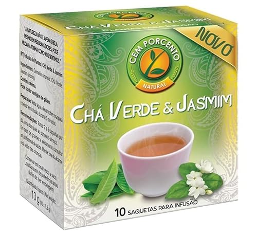 Cem Porcento - Green tea Jasmine/Grüner Tee Jasmin - 10 Teebeutel x 8 = 80 Teebeutel von Generic