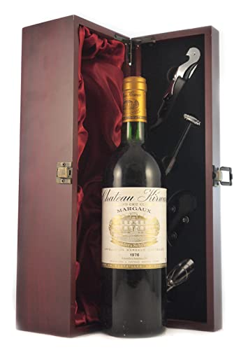 Chateau Kirwan 1976 Grand Cru Classe Margaux (Red wine) in einer mit Seide ausgestatetten Geschenkbox, da zu 4 Weinaccessoires, 1 x 750ml von Generic