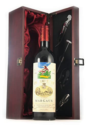 Chateau Siran 1998 Margaux Grand Cru Exceptionnel (Red wine) in einer mit Seide ausgestatetten Geschenkbox, da zu 4 Weinaccessoires, 1 x 750ml von Generic