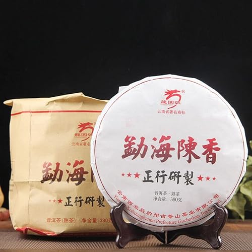 Chinesisch gekocht Pu-erh Geschenktee Schwarzer Tee Menghai Big Tree Pu'er Tee Kuchen 380g von Generic