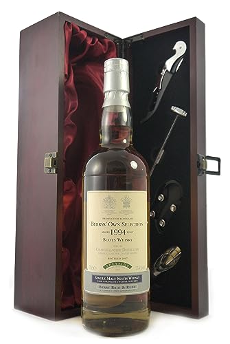 Craigellachie 13 Year Old Speyside Single Malt Scotch Whisky 1994 Berrys's Own Selection in einer mit Seide ausgestatetten Geschenkbox, da zu 4 Weinaccessoires, 1 x 750ml von Generic