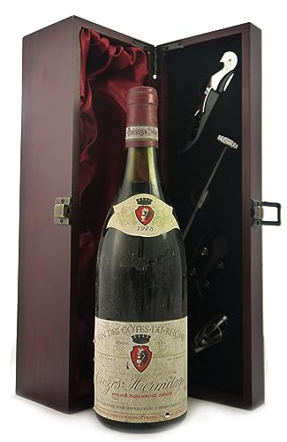 Crozes Hermitage 1978 (Red wine) in einer mit Seide ausgestatetten Geschenkbox, da zu 4 Weinaccessoires, 1 x 750ml von Generic