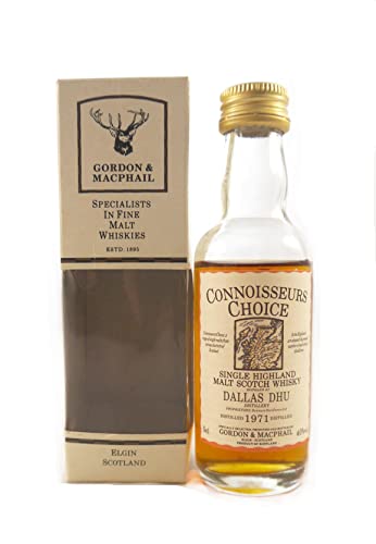 Dallas Dhu Distillery Malt Whisky Miniature (5cl) 1971 Connoisseurs Choice (Original box) in einer Geschenkbox, da zu 3 Weinaccessoires, 1 x 50ml von Generic