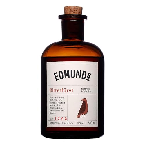 Generic EDMUNDs Bitterfürst Kräuterlikör 500ml 38% - Kraftvolle Balance aus Herbheit & Würze | Einzigartige Mischung aus Ivakraut, Tausendgüldenkraut & mehr | Veredelt mit Rhabarberwurzel & Zimtblüten Generic EDMUNDs Bitterfürst Kräuterlikör 500ml 38% - Kraftvolle Balance aus Herbheit & Würze | Einzigartige Mischung aus Ivakraut, Tausendgüldenkraut & mehr | Veredelt mit Rhabarberwurzel & Zimtblüten von Generic