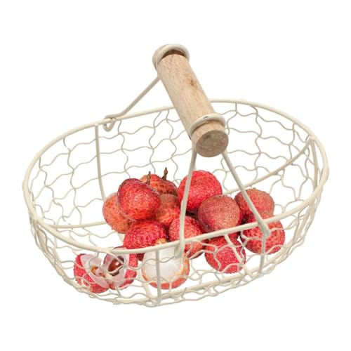 Eierkorb – Obstkorb, schmiedeeiserner Picknick-Aufbewahrungskorb mit Bauernhaus-Design, bequemer Griff, bietet Platz für 12 Eier für Küche, Esszimmer, Wohnzimmer Eierkorb – Obstkorb, schmiedeeiserner Picknick-Aufbewahrungskorb mit Bauernhaus-Design, bequemer Griff, bietet Platz für 12 Eier für Küche, Esszimmer, Wohnzimmer von Generic
