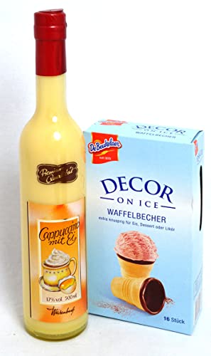 Eierlikör Cappuccino 500 ml mit Waffelbecher Präsentset Eierlikör Cappuccino 500 ml mit Waffelbecher Präsentset von Generic
