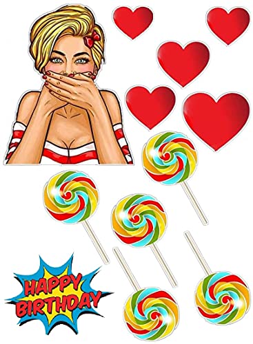 Essbare Kuchendekoration mit Motiv "Mädchen im Kleid", Motiv Frau und Frau, aus Zuckerguss, Motiv 5 Essbare Kuchendekoration mit Motiv "Mädchen im Kleid", Motiv Frau und Frau, aus Zuckerguss, Motiv 5 von Generic