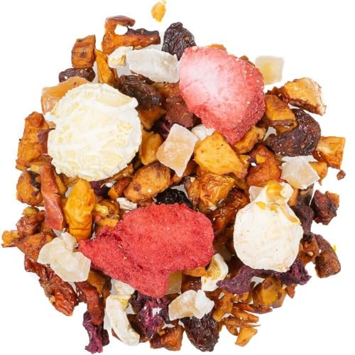 Früchtetee mit Erdbeer-Popcorn Geschmack - Erfrischend, fruchtig, knusprig: Ein Genuss aus Apfel, Papaya, Erdbeere und Popcorn (100, Gramm) von Generic