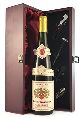 Gewurstrainer Cuvee Reserve 1987 (White wine) in einer mit Seide ausgestatetten Geschenkbox, da zu 4 Weinaccessoires, 1 x 750ml von Generic