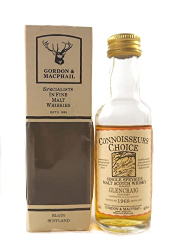 Glencraig Distillery Malt Whisky Miniature (5cl) 1968 Connoisseurs Choice (Original box) in einer Geschenkbox, da zu 3 Weinaccessoires, 1 x 50ml von Generic
