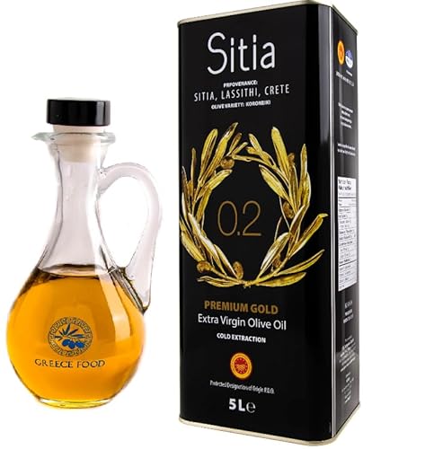 Griechisches Premium-Olivenöl Extra Vergine aus Sitia (Kreta) – 5L Kanister – Kaltgepresst & Nativ Extra (0,2% Säure) – 100% Natürlich von Generic