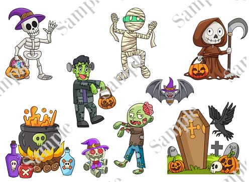 Hallowen Shilluetes essbarer Druck (Design 6) von Generic