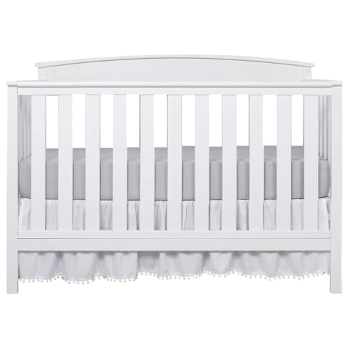 Kinderbett-Röcke - 28"x52" Staubrüsche Mit Quastenbesatz | Weicher Rüschen-Krippenrock Mit Pompons Für Standard-Krippen Und Kleinkinderbetten, Eleganter Staubschutz Für Babybett Und Kinderzimmer-Deko Kinderbett-Röcke - 28"x52" Staubrüsche Mit Quastenbesatz | Weicher Rüschen-Krippenrock Mit Pompons Für Standard-Krippen Und Kleinkinderbetten, Eleganter Staubschutz Für Babybett Und Kinderzimmer-Deko von Generic