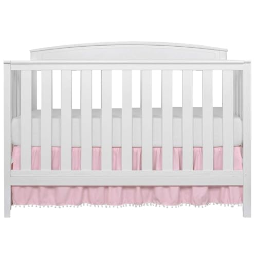 Kinderbett-Röcke - 28"x52" Staubrüsche Mit Quastenbesatz | Weicher Rüschen-Krippenrock Mit Pompons Für Standard-Krippen Und Kleinkinderbetten, Eleganter Staubschutz Für Babybett Und Kinderzimmer-Deko Kinderbett-Röcke - 28"x52" Staubrüsche Mit Quastenbesatz | Weicher Rüschen-Krippenrock Mit Pompons Für Standard-Krippen Und Kleinkinderbetten, Eleganter Staubschutz Für Babybett Und Kinderzimmer-Deko von Generic